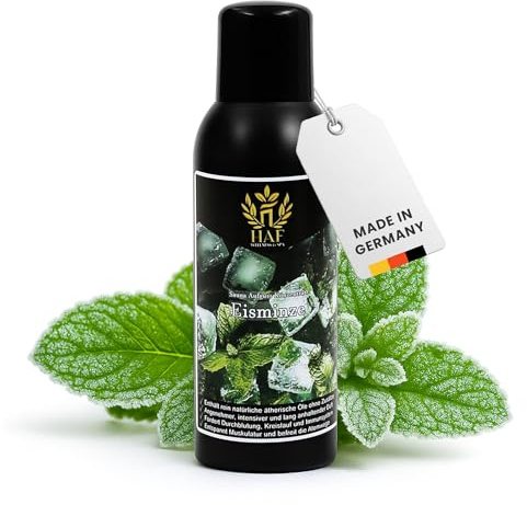 HAF Saunaaufguss Eisminze 250 ml - Sauna Aufgussmittel mit natürlichen ätherischen Ölen - Saunaduft ohne künstliche Zusätze - Saunaöl als Konzentrat für intensiven & langhaltenden Duft