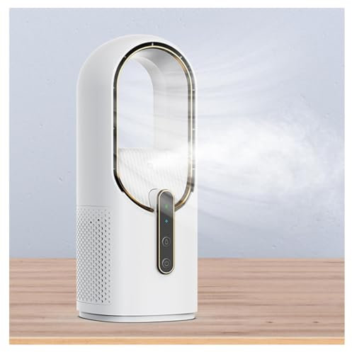 BesBet Ventilatore A Colonna Aria Fredda, USB Ricaricabile, con Umidificatore Raffrescatore d'Aria Umidificazione dell'Aria Ventilatore con Aria Fredda, per Casa, Ufficio, Viaggi