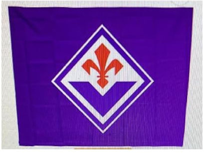 TOYSGIOCATTOLI ABCTEXILE Nuova Bandiera Fiorentinaaa!! - 90x55 CM Circa Prodotto Ufficiale Autorizzato con Ologramma