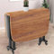 Mesa de comedor Drop Leaf con ruedas móviles, ideal para cocinas compactas, mesa plegable de madera extensible para espacios pequeños