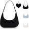 GIDWRIY Kleine Schultertasche Damen Schwarz, Tasche Aesthetic Y2k Handtasche Teenager Mädchen, Umhängetasche Vintage 90s, Small Shoulder Bag Women, Handbag, Achsel Tasche Frauen, Tasche Tote Bag
