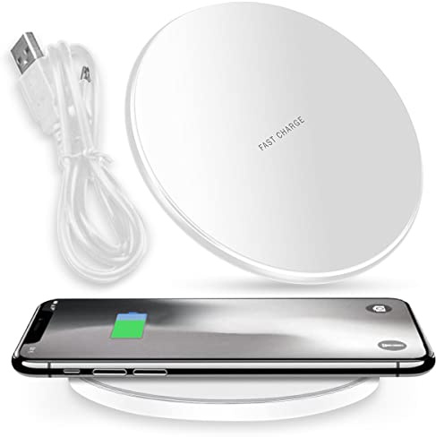 QI Induktions Ladegerät Wireless Laden kompatibel für Huawei P50 Pro/Plus Ladestation 10W Charger Weiß, Smartphone:Huawei P50 Pro