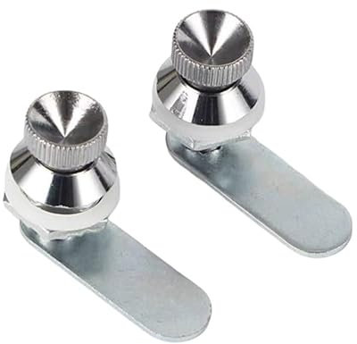 MS403-A Knopfschloss, 2 Stück, Aufbewahrungsschloss mit Schlüssel, Briefkastenschloss, Briefkastenschloss, Nockenschrankschlösser, Verteilerkasten, Blechkofferschloss, Silber