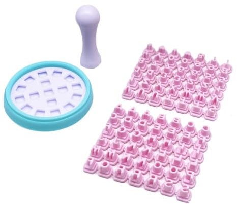 Freiwncr Letter Numbers Molds Set Alphabet DIY Cookie Biscuit Fondant Stamp Soap Mould Kit Letter Mold