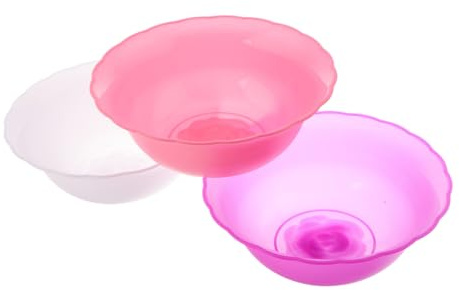 NIYANGLE 3Pcs Round Plastic Wash Basin for Face and Hand Washing Portable Multifunctional Cleaning Tub for and Beauty Salons Comfortable Cleansing Experience in Pink Purple White