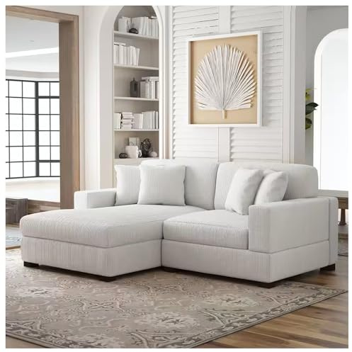 HTI living Couch mit Ottomane Links Xenia Beige Ecksofa Sofa