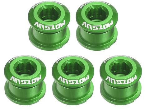 sourcing map Single Chain Ring Bolts Aluminum Alloy Bicycle Crankset Nuts Chainwheel Screw for Road Bike Mountain Bike