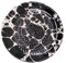 Kaladia Assiette à râper en céramique - Idéale pour le gingembre, le parmesan, etc. - Marbre noir et blanc - Diamètre : 12 cm - Fabriqué et peint à la main - Fabriqué en Espagne