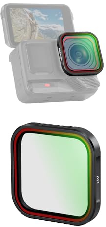 NEEWER UV Filtro Compatible con Insta360 Ace Pro e Insta 360 Ace Pro 2, Snap On Protector Objetivo Cámara Acción Vidrio Optico HD Multicapa Action Camera Filtros Lentes Accesorios, FL-C20