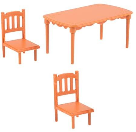 Warmhm Miniatur-Tisch und Stuhlset für Puppenhäuser Inklusive Mini-küchentisch und Stühlen für Puppenhaus-esszimmer und Küchen als Requisiten für Fantasievolles Spielen