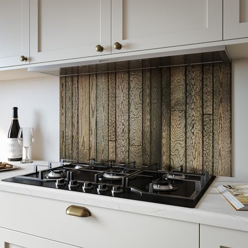 Rustic Ember Kitchen Splashback Panel, Heat Resistant Aluminium Splashback, Modern Kitchen Wall Protector, Easy Clean, Easy Installation 900x800mm