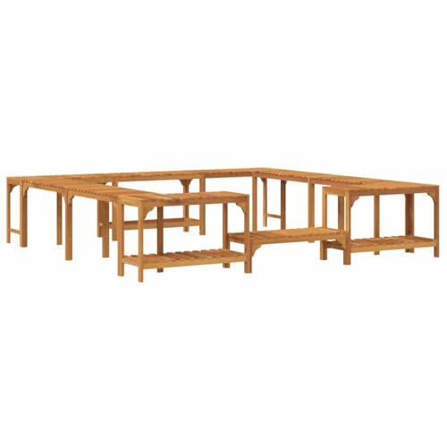 Nqyjm Whirlpool-Umrandung Braun 250 x 250 cm Massivholz Akazie für Pools