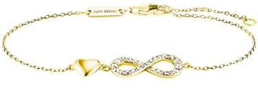 Julie Julsen JJBR31094-8G Damen Armband INFINITY Sterling-Silber 925 Gold weiß Zirkonia 19 cm