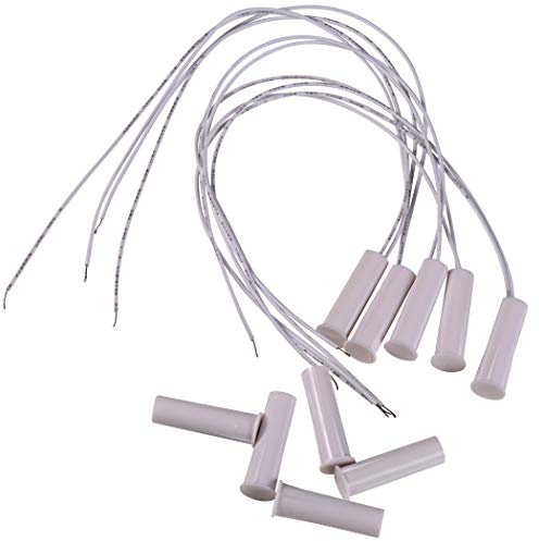 UHPPOTE Câblé NC Type Encastré Magnétique Alarme Porte Contact Capteur Détecteur Commutateur (Lot de 5)