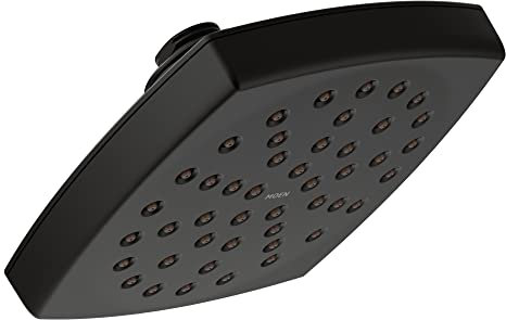 Moen S6365BN Voss 6 Single-Function Rainshower Showerhead with Immersion Technology at 2.5 GPM Flow Rate, Brushed Nickel