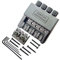 Tubayia 4 Saiten Bass Sattel Headless Bridge Saitenhalter mit Schrauben & Schraubenschlüssel für E-Bass Teile