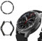 MJRom (2 Stück) Bezel Styling für Samsung Galaxy 46mm lünette Ring, kristall Bling Diamant Frauen männer lünette Schutzhülle + TPU Hülle zubehör für Samsung Gear S3 Frontier SM-R760 (46mm, Schwarz)
