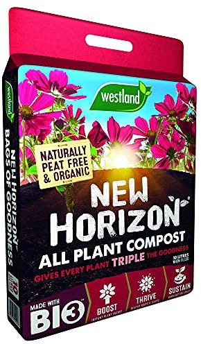 Westland Horticulture 10500039 New Horizon All Plant Compost Peat Free & Organic 10L Bag