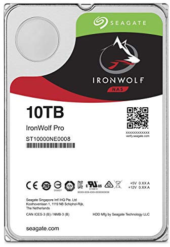 Seagate 10TB IRONWOLF PRO SATA 7200 RPM3.5 256MB 3.5IN, ST10000NE0008 (RPM3.5 256MB 3.5IN)