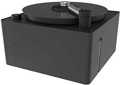 OKKI NOKKI Schallplattenreinigungsmaschine (Schwarz) (inkl. Schallplattenbürste und Reinigungsflüssigkeit)