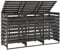 vidaXL Peint Abri de Poubelle Triple Cache-Poubelle Hangar de Stockage Jardin Parc Patio Extérieur 210x75x121 cm Bois de Pin Massif