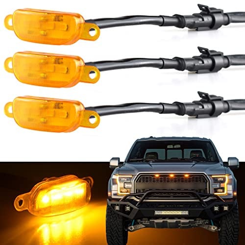Boigoo Kühlergrill-Leuchten für 2013–2018 Dodge Ram 1500 Raptor Style Aftermarket Grid & 2004–2019 Ford F-150 Raptor Grilles, Autos