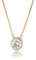 inSCINTILLE Punto Luce Collana Donna Argento 925 a Cipollina con Pietra di Zirconia Cubica (Catena Oro – Diametro: 3 mm)