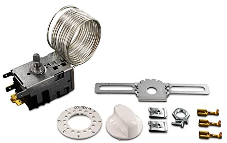 DL-pro Termostato universale per Danfoss NR3 077B7003 4x6,3mm AMP Frigorifero Termostato di servizio Regolatore di temperatura 3Stelle per frigorifero con sbrinamento automatico