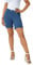 Roman Originals Stretch Shorts for Women UK Ladies Pull On Turned Hem Cut Off Bengaline Mom Boyfriend Boy Denim Casual Cropped Pants Capri Slim Fit Turn Up Summer Crops Mother - Petrol Blue - Size 12