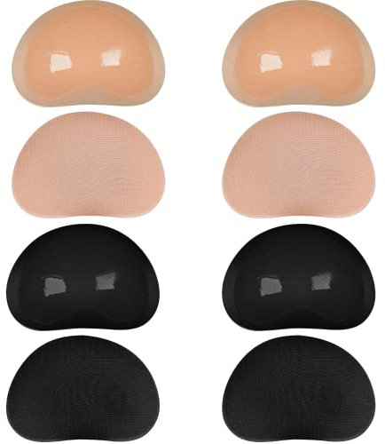SKENGWEL 4 Pairs Silicone Bra Inserts Self-Adhesive Bra Pads Inserts Removable Sticky Breast Enhancer Pads Breast Lifter For Women