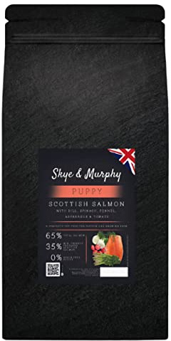Skye & Murphy Puppy Dry Dog Food Superfood 65 Blend - Scottish Salmon (2kg) Grain Free Dog Food with Sweet Potato, Beans, Beet Pulp & Added Omega 3