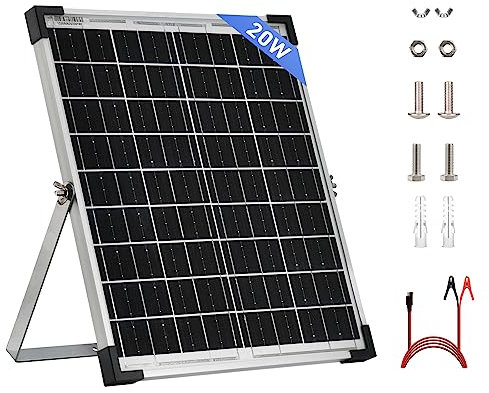 Panneau solaire 20W Module photovoltaïque à haut rendement Chargeur de panneaux solaires 12V pour maison, hangar, bateau, caravane et autres applications hors-réseau