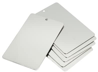 Metal Engraving Blank Stainless Steel Stamping Blanks 86 * 54mm 10 Pack