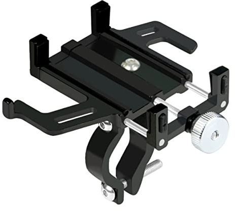 HOUSON Aluminium Fahrrad Handyhalterung, Scooter Fahrrad e-Bike Handy Halterung für Lenker 22.2 bis 31.8mm für 4.2-6.8 Zoll Smartphone Schwarz