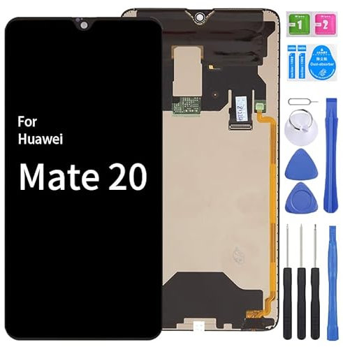 iYAiYO Pantalla Digitalizador Pantalla Táctil Reemplazo Compatible con Huawei Mate 20 HMA-L29, HMA-L09, HMA-LX9, HMA-AL00, HMA-TL00 Pantalla Completa con Herramientas-Negro