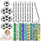 10 Matita da Calcio 10 Gomme Cancellare Calcio 10 Braccialetti Slap Calcio, Set di Cancelleria a Tema Calcio Sportive Calcio Tema Matite Gadget per Festa Ufficio Scuola Casa Bomboniere