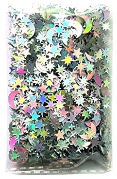 Wzxhew # Urlaubsdekoration, illusorische, immer bunte Papierreste, Hochzeits- und Geburtstagsfeier-Dekorationen, handgeworfene Papierreste (Silber, Einheitsgröße)