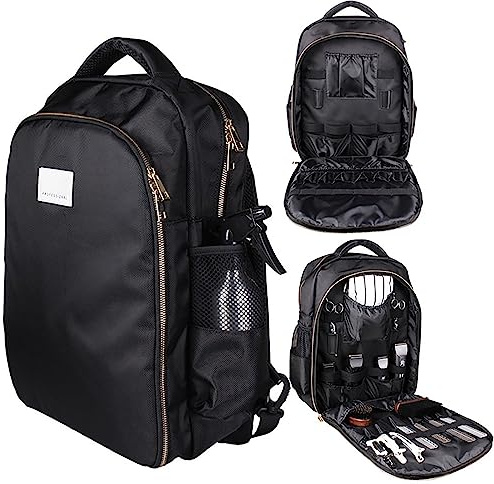 Barber Clippers Rucksack Tasche für Friseur, Friseurtasche Haarwerkzeuge Organizer Schwarz Barber Bag Barber Case Wasserdicht Friseur Tasche Friseurkoffer Tragbare Barber Rucksack