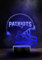New England Patriots NFL LED Lampe Licht Logo Helm, Wechselmodus mit 6 unterschiedlichen Farben