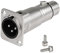 QIANRENON XLR Panel Montage Adapter 3Pin XLR Stecker auf Buchse Montage Anschluss Koppler XLR Durchführung Bulkhead Einbau Stecker. für Mikrofon Audio Mischpult, Silber