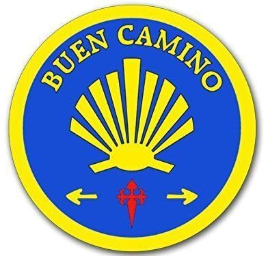 Buen Camino Santiago Way Shell Spain Walk F996 Autoaufkleber Sticker 11 cm | Weitere Originalbegriffe: France; Selbstklebende Folie; wetterfest, UV- und waschanlagenbeständig