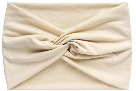 Frauen Mode Lässig Yoga Haarband Sport Elastisches Schweißabsorbierendes Stirnband Laufstirnband Damen (Beige, One Size)