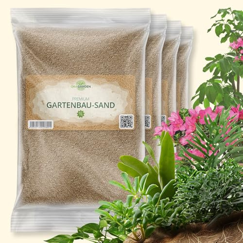 OraGarden Rasensand Garten Sand für Gärten, Landschaftsgestaltungen feinkörniger (4L)