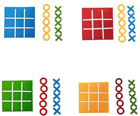 Filz Tic Tac Toe, Brettspiel für Kinder und Familie, Geburtstagsfeiergeschenke, klassisches Lernspielzeug (20 Stück)