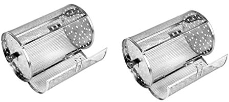 Milisten 2St Kaffeerösttrommel schwenkgrill Schwenk Grill Dampfer Dampfkörbchen aus Metall backofen Heißluftfritteusen Airfryer Grilltrommel Röstertrommel Universal- Rolle Zubehör rotieren
