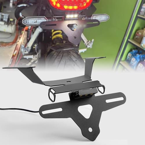 WOOGA Motorrad Kennzeichen Licht Rücklicht Rahmen Kennzeichen Halter Nummer Halter Halterung passend für Ho&n&da CB650R CB 650 R CBR650R CBR 650 R Zubehör 2019-2024 (2019-2020)