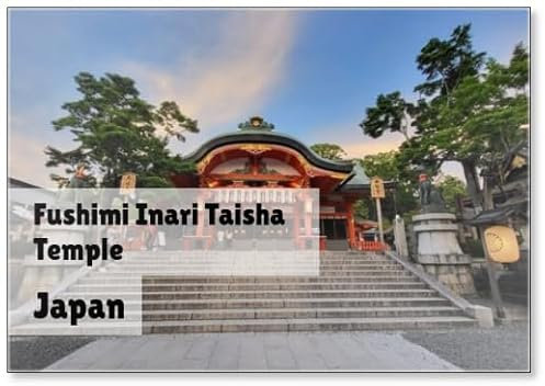 Fushimi Inari Taisha-Tempel bei Sonnenuntergang, Kyoto Japan, Kühlschrankmagnet