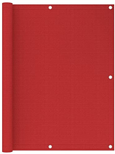 qohoio Écran de Balcon Rouge 120x500 cm PEHD Brise-Vue,Brise Vue Beige,Canisse Brise Vue