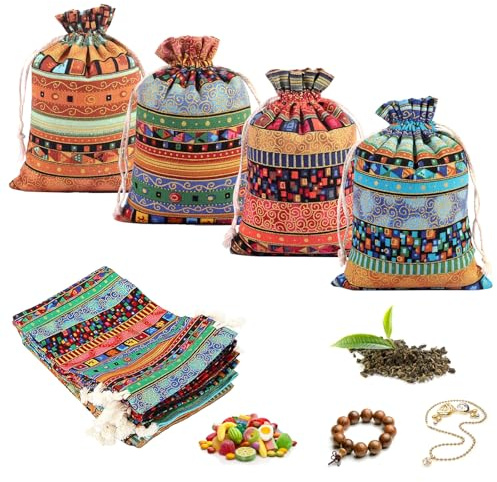 YCZCHE14 säckchen zum befüllen 24 Stück kleine säckchen zum befüllen geschenksäckchen stoffsäckchen Stoffbeutel mit Kordelzug geschenkbeutel für Kleine Geschenke, Süßigkeiten, Reisekleidung