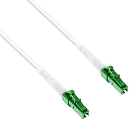 DINIC Anschlusskabel für Glasfaser-Router, LWL-Internet-Anschlusskabel, FTTH Lichtwellenleiter, Simplex OS2 Patchkabel (LC/APC auf LC/APC, 2m)
